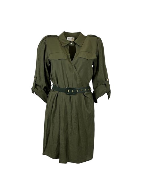 Extè WOMEN'S DRESS WITH MILITARY GREEN WAIST BELT DETAIL Extè | ART.6265VERDE MEDIO